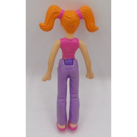 McDonald's Polly Pocket Doll ©2003 4" Orange piggy tails blue eyes - Picture 2 of 4